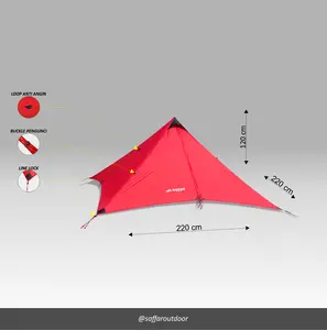 tenda camping kap 2 tarp tent ultralight saffaroutdoor fullset outer inner tarptent saffar outdoor