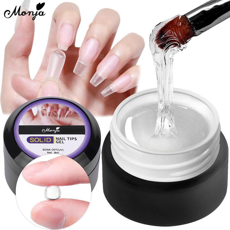 Gel UV Đa Công Dụng Làm Móng Nghệ Thuật, Monja, 8ml, Phụ Kiện Đồ Trang Trí, Chất Kết Dính, Chạm Khắc Hoa 3D, Đầu Giả, Nối Dài, Thiết Kế Làm Móng, Salon, Thiết Bị Dụng Cụ Tự Làm Tại Nhà, Trong Suốt Và Rõ Ràng, Để Thiết Kế Móng Tay 0