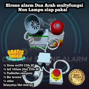 Sirene Alarm Dua Arah 2 Tombol Ms-290 220vac Roundbell 4ln 220vac Push Button Emergency Box Terminal