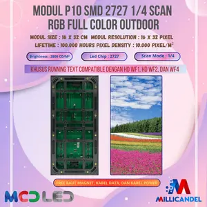 PANEL MODUL P10 SMD RGB FULL COLOR 1/4 SCAN 4S 2727 OUTDOOR