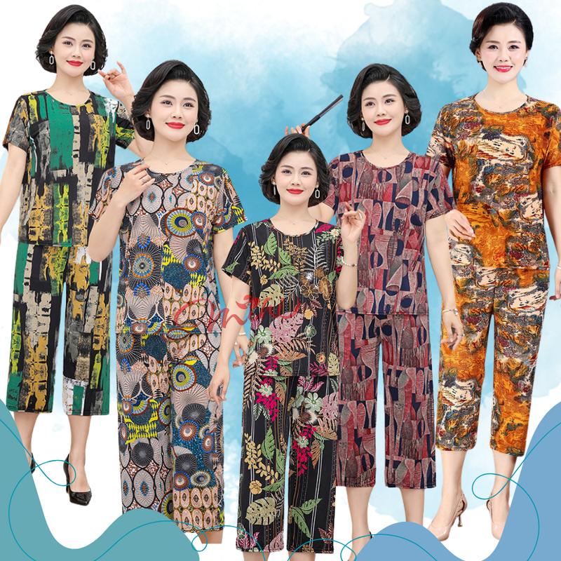 Bộ đồ trung niên nữ B60 - Đồ bộ quần áo kiểu thời trang cho mẹ, cho bà - Shop bộ ngủ mặc nhà mùa hè, thu đông cho người lớn tuổi, trung tuổi U40 U50 U60 U70 cao cấp, sang trọng Đẹp giá rẻ Bigsize, cho người mập, size lớn Thun Đỏ