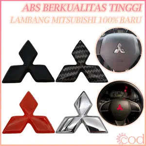 Emblem Mitsubishi 3 Berlian Cover Logo Stir Mobil 46x40mm Bahan ABS Mudah Dipasang Tanpa Lepas Logo Asli Tampilan 3D Elegan Cocok untuk Mitsubishi Xpander/Pajero/Outlander