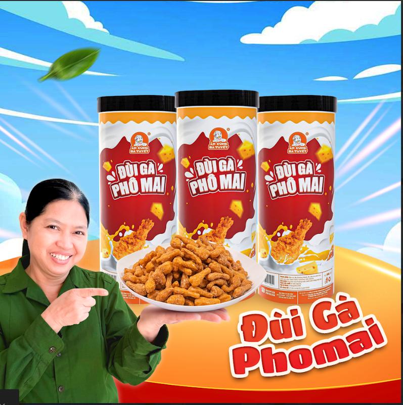  Hũ ĐÙI GÀ PHÔ MAI khổng lồ - ĂN CÙNG BÀ TUYẾT - đồ ăn vặt Việt Nam m45 