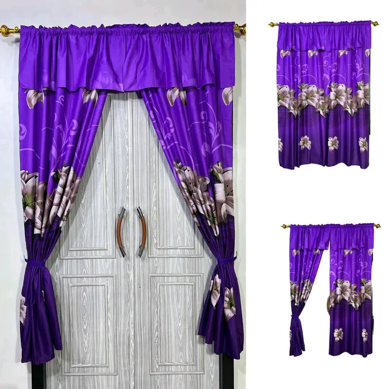 Gorden Serut Pintu Ukuran 200x100 cm - Bahan Katun Disperse - 3