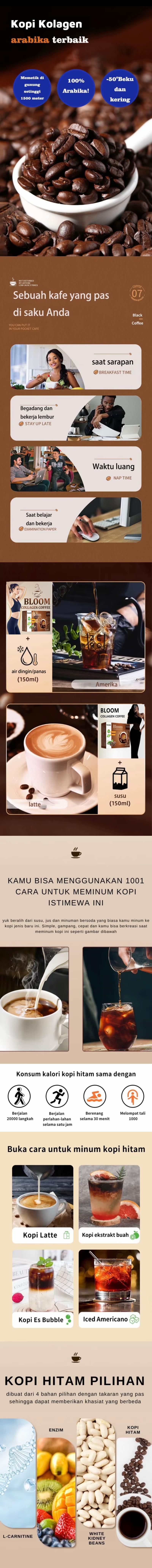 Product Introduction of 26-2[COD](Beli 1 Gratis 1)BLOOM Kopi Kolagen Mekar, Minuman Padat, Kopi Instan，bloom collagen coffee 0