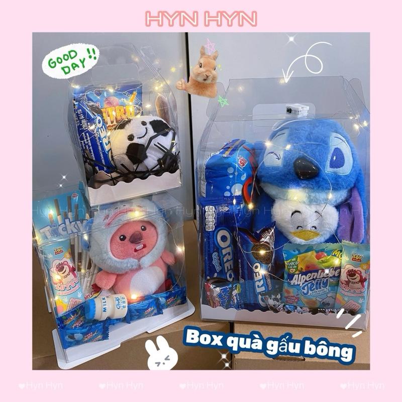 Hộp Quà Gấu Bông Siêu Dễ Thương – Tặng Quà Xinh hộp quà mica hộp quà gấu bông hộp quà stick ôm vịt hộp quà loopy hộp quà bóng đá Ngọt Ngào Hết Cỡ!