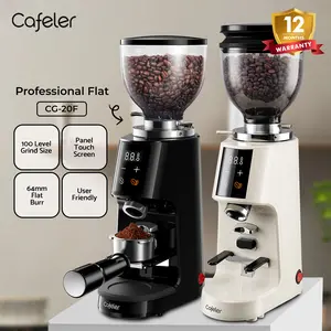 Cafeler Coffee Grinder Professional Flat Burr Penggiling Kopi 100 Size/ Touch Screen/ Magnetic Powder Outlet