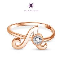 Gambar Diamond Pavilion Cincin Emas Batu Berlian Initial Series - M dari Diamond Pavilion Kab. Klaten 2 Tokopedia