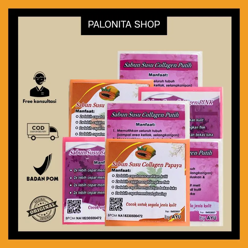Sabun Collagen By Ayu Whitening  Membersihkan Pencerah Memutihkan 0
