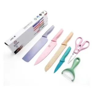 Set Pisau Dapur 6pc Viral Best Seller - Alat Dapur - Kitchenware Buah Knife