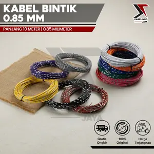 Kabel Bintik Otomotif 0.85MM x 10M Serabut Tembaga Untuk Mobil & Motor (Plastik)