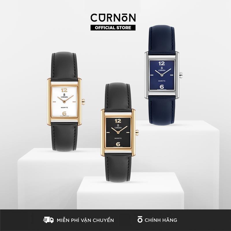 Đồng Hồ Nam Curnon Moritz Collection – Phong Cách Thời Thượng, Mặt Vuông Cổ Điển, Dây Da Cao Cấp
