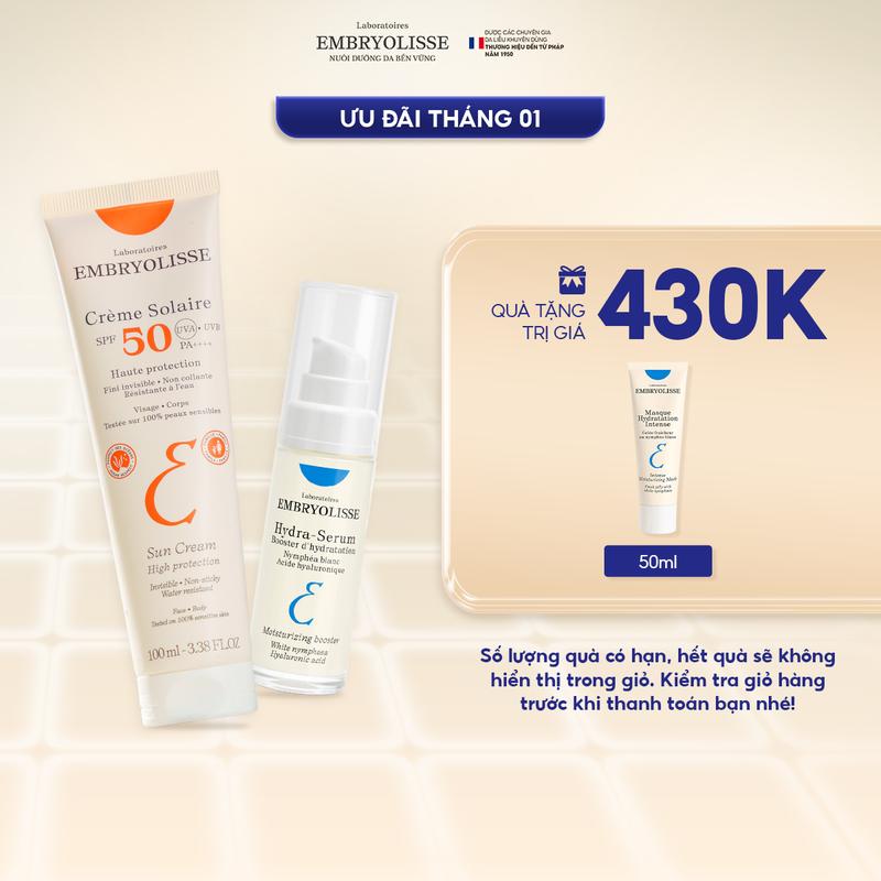   LIVESTREAM  Bộ Đôi Dưỡng Ẩm Chống Nắng Đa Tầng Hydra-Serum 30ml Và Kem Chống Nắng 100ml 