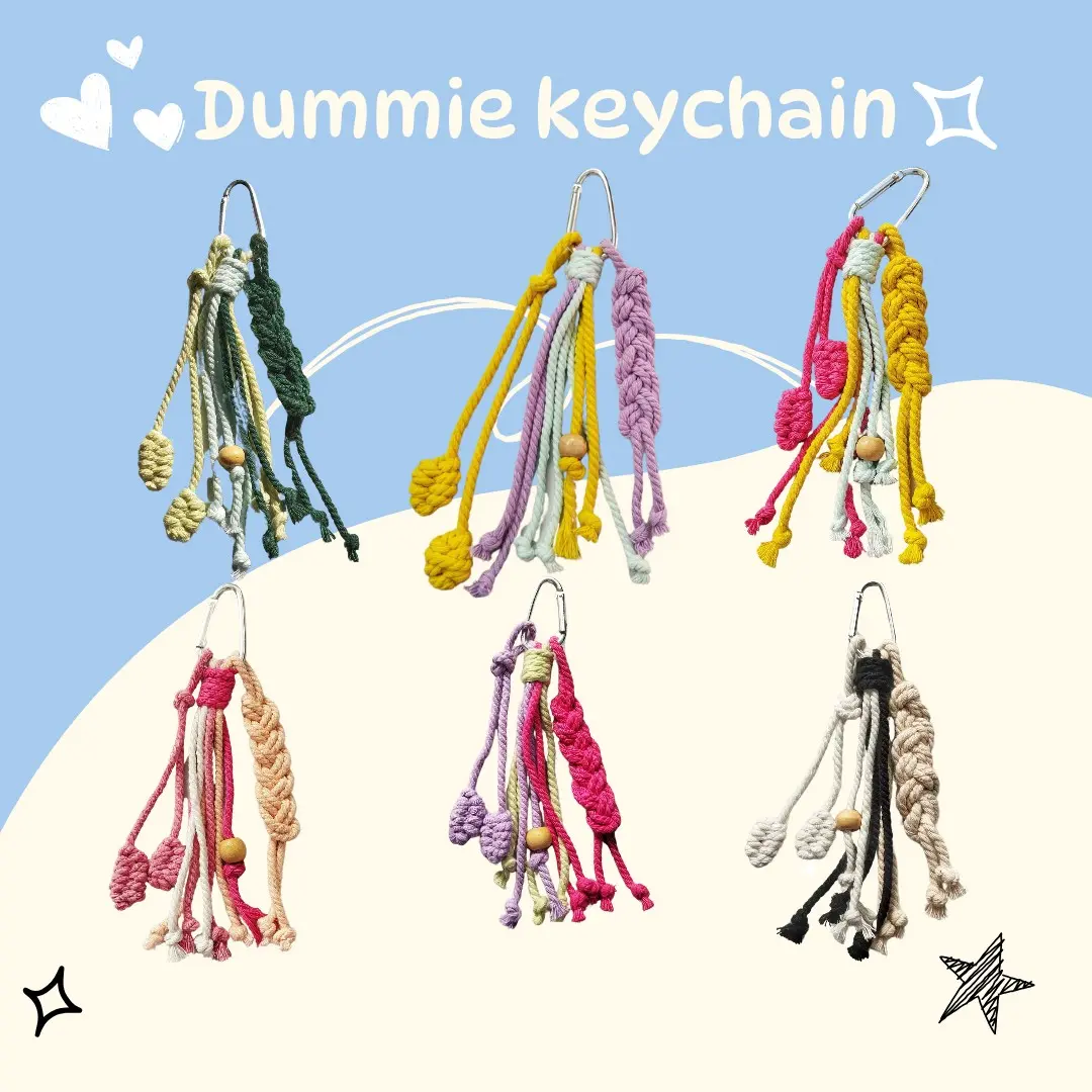 Dummy - Gantungan kunci macrame/Bag charm/keychain Tas Ganci