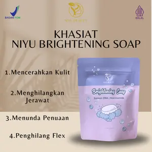 Sabun Viral Tiktok Murah NIYU BEAUTY BRIGHTENING SOAP - Brightening | Glowing | Whitening | Anti Flek | Anti Jerawat | BPOM Halal