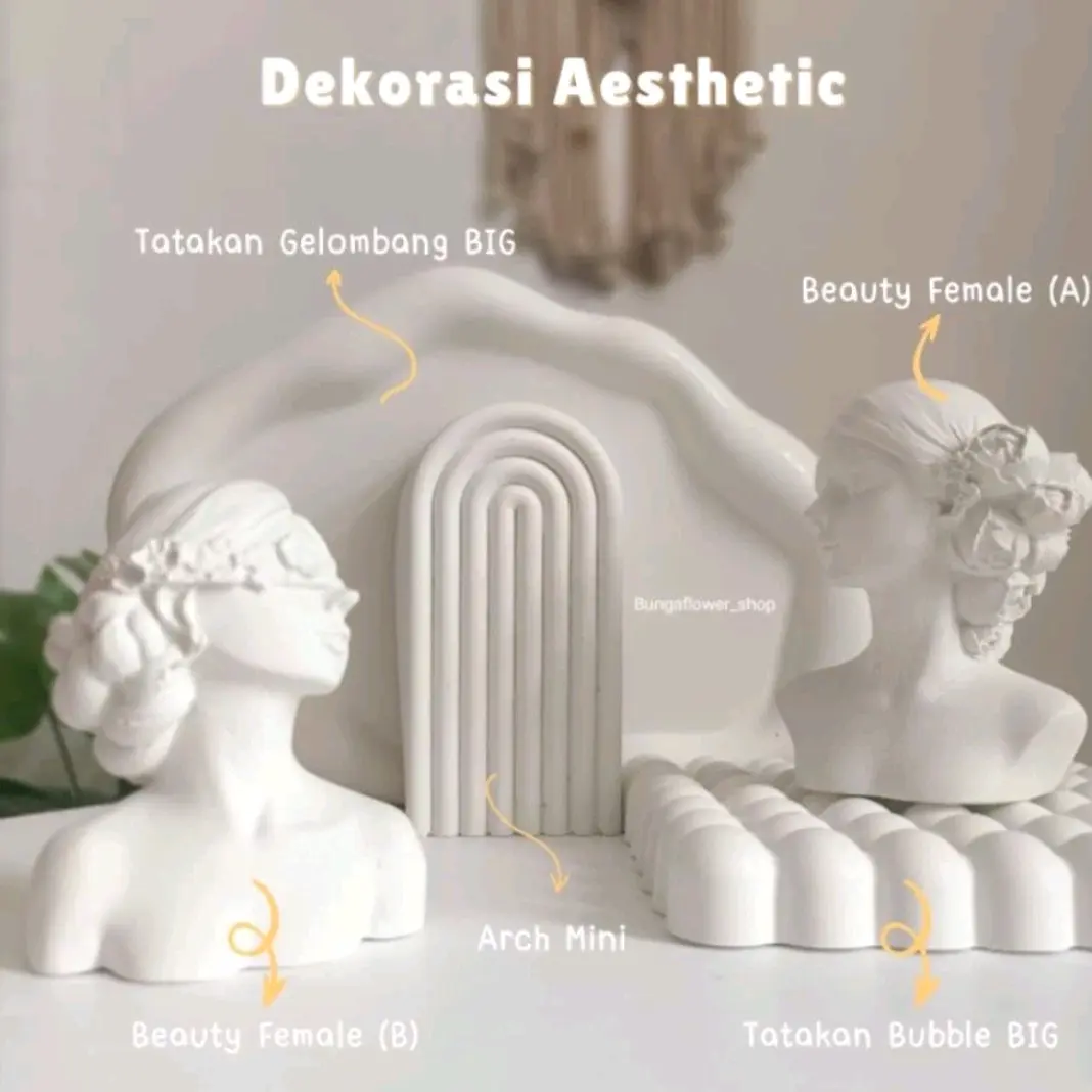 Dekorasi Props Pajangan Aesthetic Hiasan minimalis putih properti fotografi concrete art
