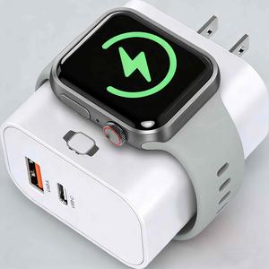 Apple Watch用ワイヤレス磁気充電器、23Wデュアルポートウォール急速充電器、USB-CとUSB-A対応充電ブロック、iwatch、iPhone、Androidスマホ対応