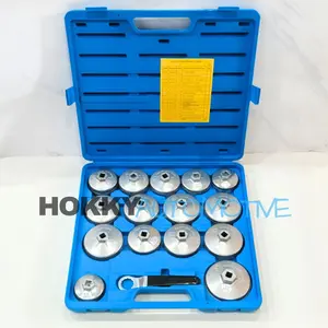 kunci oli filter mangkok mobil 1 set 15pcs taiwan heavy duty presisi original