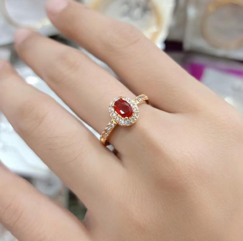 Product Introduction of Cincin Wanita Model Mata Oval Warna Biru Hijau Elegan Aksesoris Perhiasan Rings Elegan Dewasa Hadiah 2