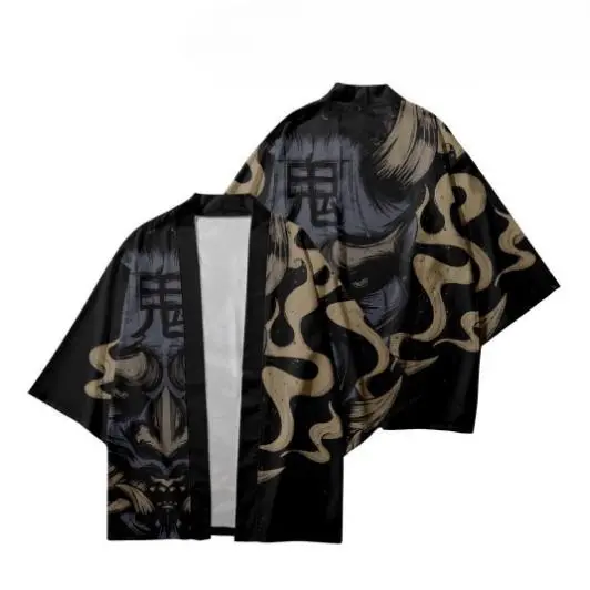 Áo Cardigan Kimono Nhật Bản, Dáng Rộng Vừa Vặn, In Hình Hoạt Hình Anime Và Quái Vật Hai Chiều, Áo Kimono Yukata Haori, Thời Trang Harajuku Phong Cách Nhật Bản, Thích Hợp Cho Nam Và Nữ, Áo Sơ Mi Đường Phố Cổ Điển Áo Khoác Thường Ngày 4