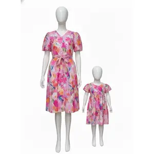 Dress Rayon Anak& Dewasa Fashion Perempuan Lengan Katun Bahan Premium Jahitan Rapih Garansi Pengembalian Uang