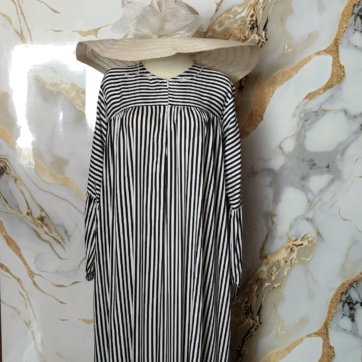 Maryam Dres Rayon motif mewah fashionable stylish Wanita Dewasa
