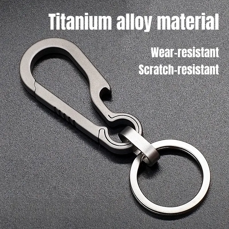 Móc chìa khóa ô tô làm bằng titan Dụng cụ mở nắp chai 2 trong 1 Siêu nhẹ Chống xước Chống mài mòn Không biến dạng Không có lò xo Phụ kiện chìa khóa Xe hơi Fob chìa khóa Ô tô Sành điệu Đơn giản Chỉ nặng 10g A014 Women Nữ 1