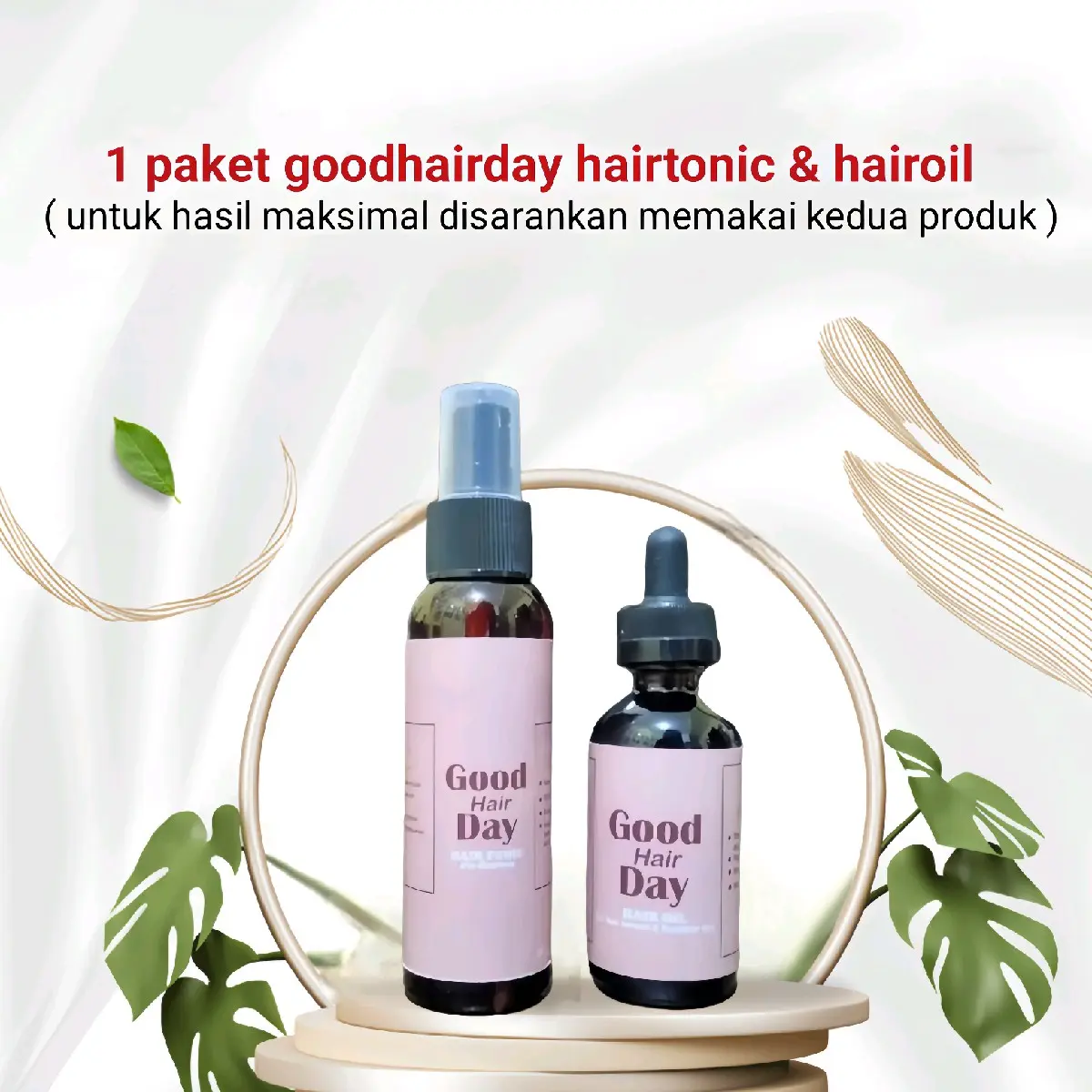 PROMO!! 1 PAKET GOOD HAIR DAY Hair Tonic & Hair Oil Asli Original Penumbuh Rambut Rontok Minyak Perawatan
