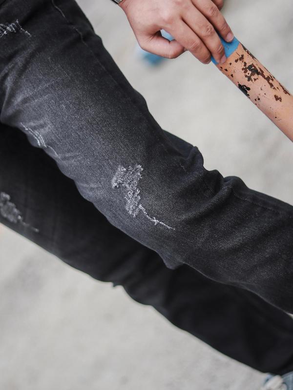 Ferskillend Celana jeans panjang pria sobek Tiger Claw CMJEE 01 streach jeans skinny Black Tiger Claw Denim Hitam sobekpria Nyaman Ripped Slimfit Melar Stretch 5