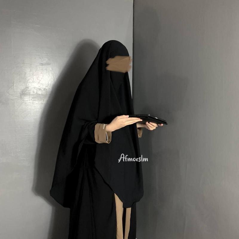 QIARA ABAYA TURKEY | abaya kombinasi hitam dan dark series 1