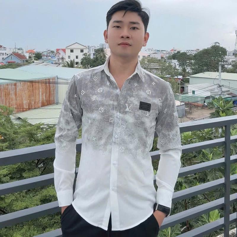 Áo Sơ Mi Nam Nữ Tay Dài Chất Vải lua Phối loang Dày Dặn Áo Đôi ST MEN STORE Menswear Shirt