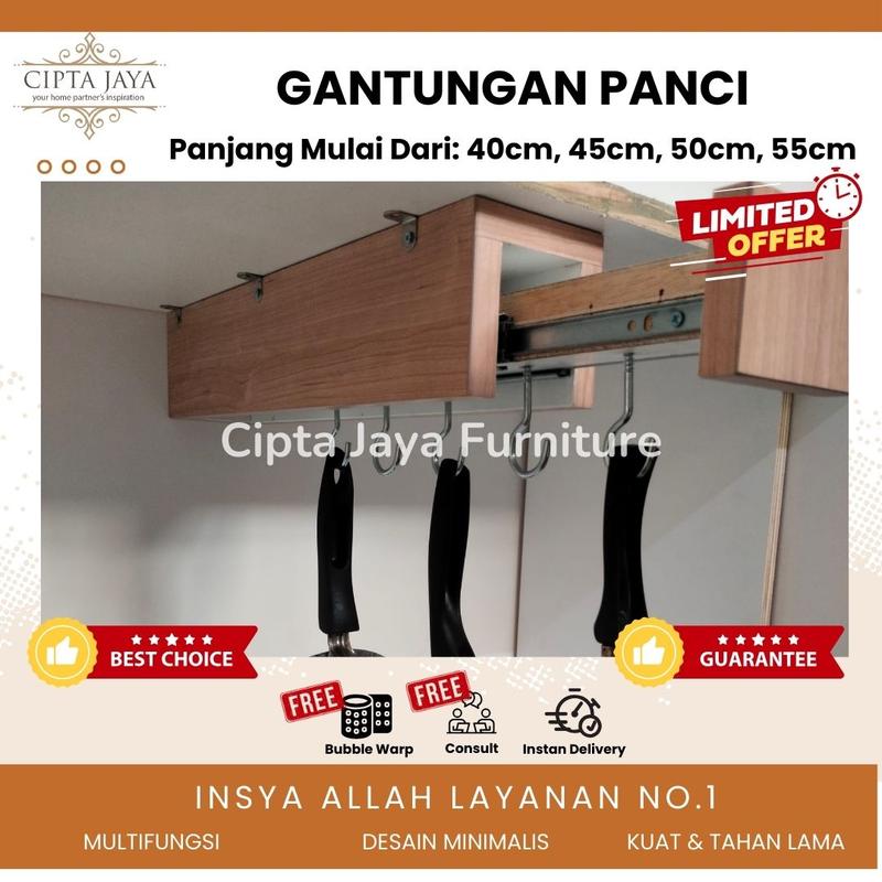 Gantungan Tas Besi Rak Kolong Panci Wajan Printilan Dapur Tarik Dorong Panjang Kitchen Set Lemari Dapur Minimalis Estetik Rak Panci Tempel Tembok Dinding Bawah Wastafel Hook Cantelan Baju Sapu Hanger Aksesoris Unik Serbaguna Multifungsi Kuat Kokoh 1