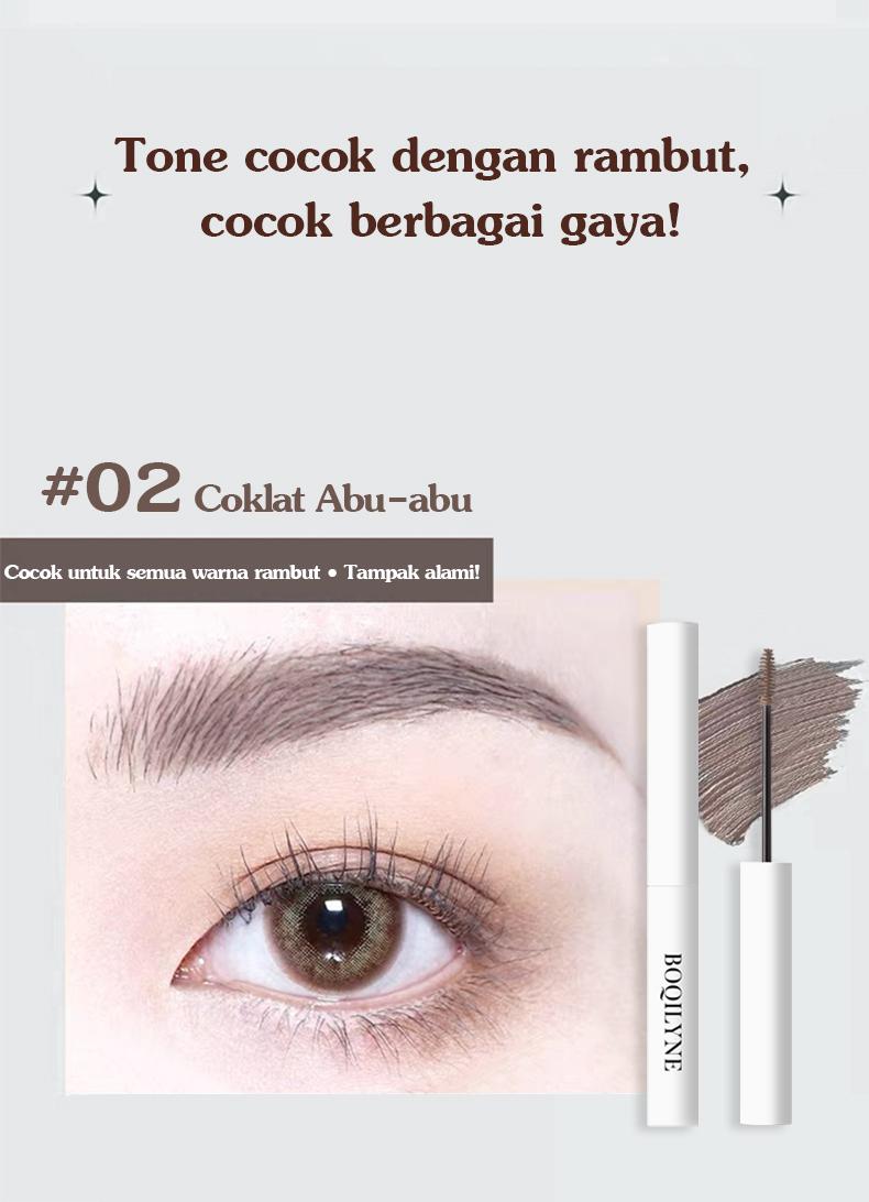 BOQILYNE Eyebrow & Mascara Tahan Air dan Keringat Tahan Lama Membuat Alis Terdefinisi Hingga 12 Jam Cocok untuk Penggunaan Sepanjang Hari