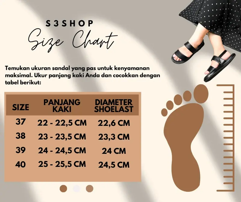 S3SHOP Nelly Sendal Wanita Premium Karet Perempuan 5
