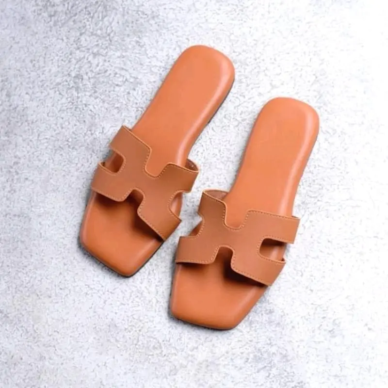 Sendal Wanita Kanvas Trendy Casual Model Simple Baru Berkualitas Tinggi Karet Sandal 2