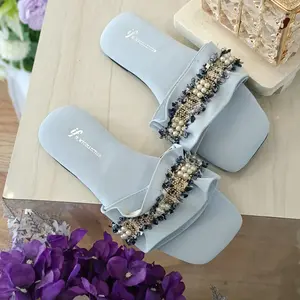 Sandal Wanita Flat Sky blue