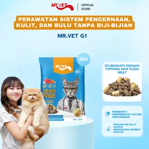 Mr.Vet G1 GRAIN FREE Makanan Kucing 50g Untuk Perkembangan Menyeluruh Kucing / Makanan Kucing Kering