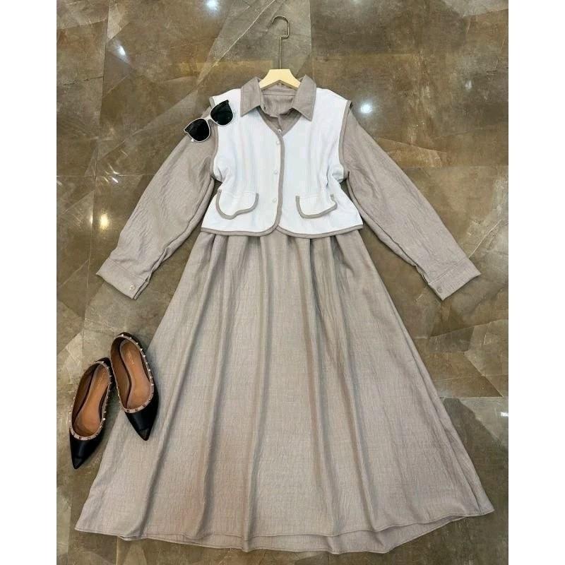 GAMIS RENATA ROMPI LEPAS PASANG CRINKLE AIRFLOW PREMIUM 0