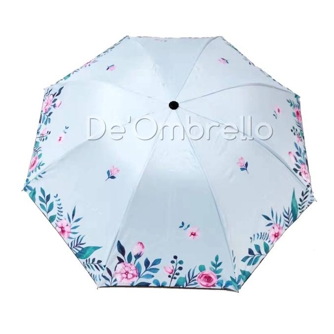 (521)Payung Fancy Motif Bunga Rose Dalam Hitam Anti UV/PREMIUM UMBRELLA 0