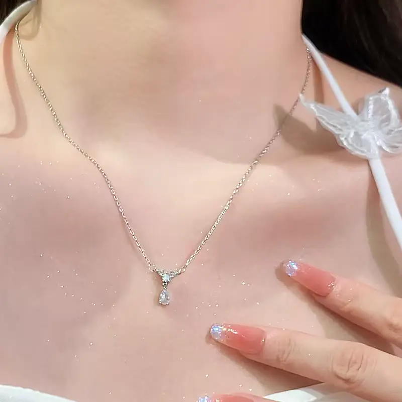 Kalung Berlian Kalung Wanita Kalung Titanium Anti Karat Anti Luntur