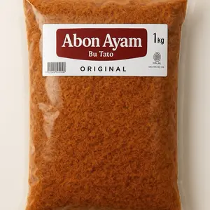 Abon   ayam  1kg  terbuat dari daging ayam segar pilihan dan bumbu rempah pilihan Snacks Masakan Food