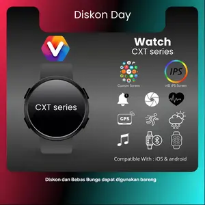 EVERCOIN Smartwatch WATCH CXT Series Jam Tangan Olahraga Sport Layar 1.46 nch LCD IPS HPX67 Tahan Air Bluetooth Panggilan Baterai 320 mAh Sporty Jamtangan Pintar Wireless