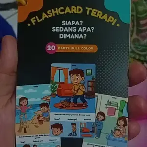 Siapa, Sedang Apa, Dimana - Flashcard Terapi Kartu Wicara Speech Delay Autis ABK