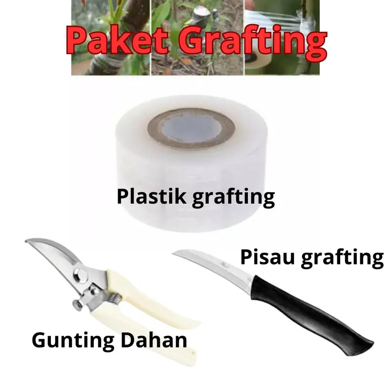 Paket Grafting Lengkap Plastik Pisau Okulasi Gunting Dahan 0