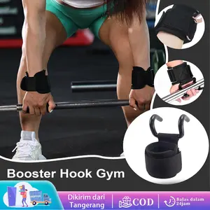 Kait Angkat Beban Pull Up Strap Genggaman Kait Gym Sarung Tangan Pelindung Pergelangan