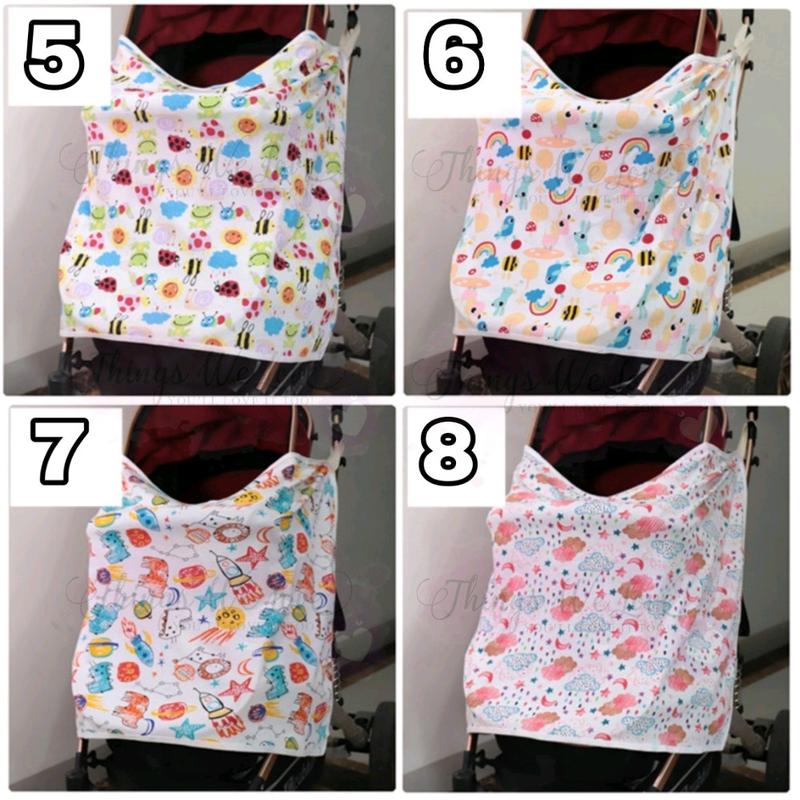 [SG SELLER] Nursing Shawl (Type D) Breastfeeding Cover Stroller Car Seat Cot Comfortable Breathable Light Weight 1