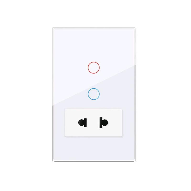 Công tắc Wifi thông minh kết nối app tuya smart / smart life có ổ cắm cơ