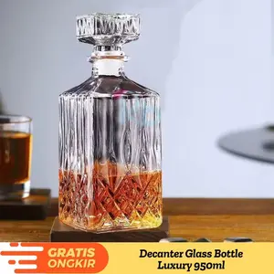 RBS - Botol Wine Whisky Kaca Decanter Glass Bottle Liquor Scotch Luxury 950ml Bahan Tebal Import Quality