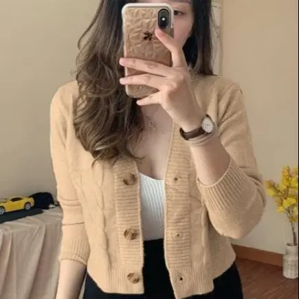 390 Cardigan Rajut Rosie Motif Cable Outer Rajut Motif Kabel Bahan Rajut Lembut Nyaman di Gunakan PREMIUM QUALITY