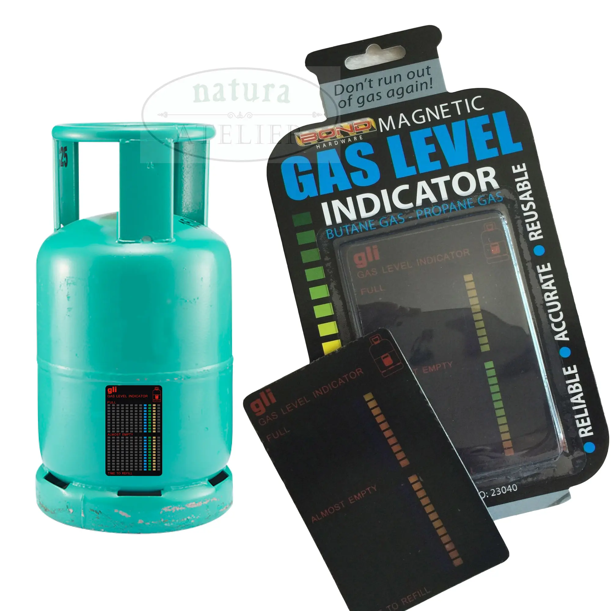 Magnetic Gas Tank Tong Measuring Level Indicator, LPG Propane, Magnet Tong Gas Besi